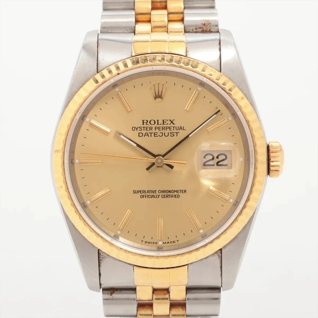 ROLEX DATEJUST SS?YG CHAMPAGNE-FACE, WATCH (1 of 3)