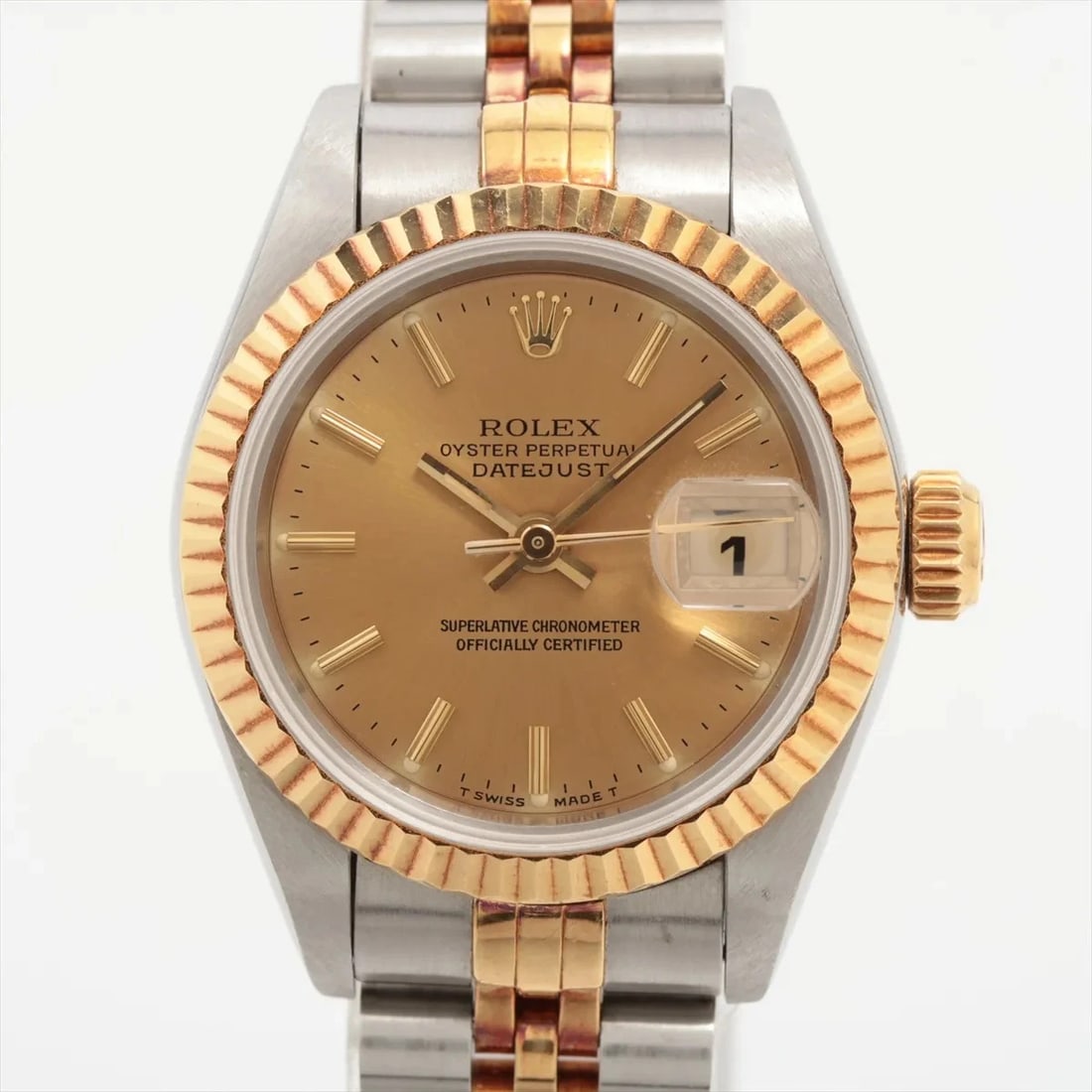 ROLEX LADY DATEJUST SS?YG CHAMPAGNE-FACE, WATCH (1 of 3)