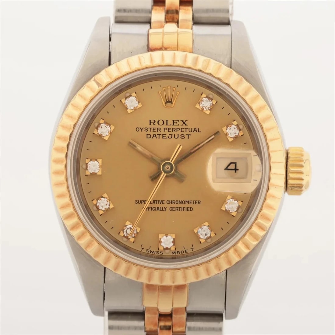 ROLEX LADY DATEJUST SS?YG CHAMPAGNE-FACE, WATCH: Rolex Lady Datejust SS?YG Champagne-Face, Watch Brand: Rolex Type/Style: Wristwatch Material: SS?YG Color: Champagne-Face Size: Case:W0.8 x H0.8inch / W26 x H26 Circumference of Wrist:5.9inch / 15.0