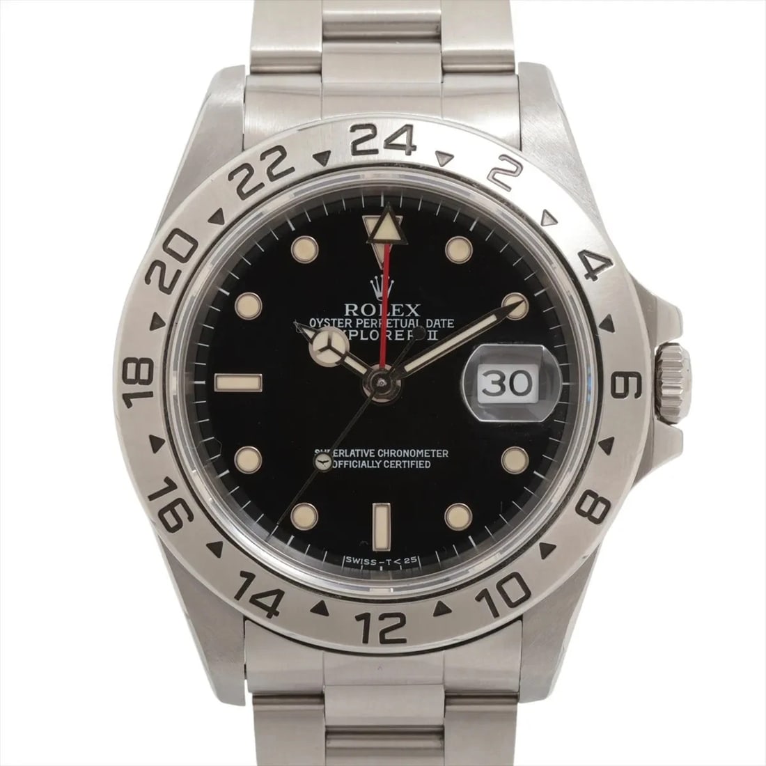 ROLEX EXPLORER II SS BLACK DIAL, WATCH: Rolex Explorer II SS black dial, Watch Brand: Rolex Type/Style: Wristwatch Material: SS Color: black dial Size: Case:W1.6 x H1.6inch / W40 x H40 Circumference of Wrist:7.1inch / 18 Accessories: None