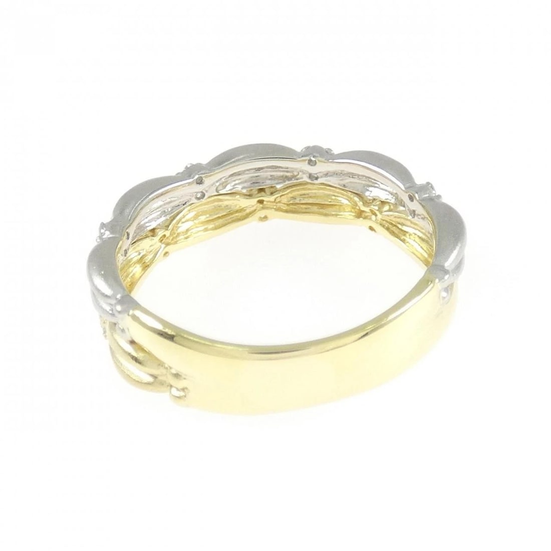 K18YG/PT900 DIAMOND RING - 3