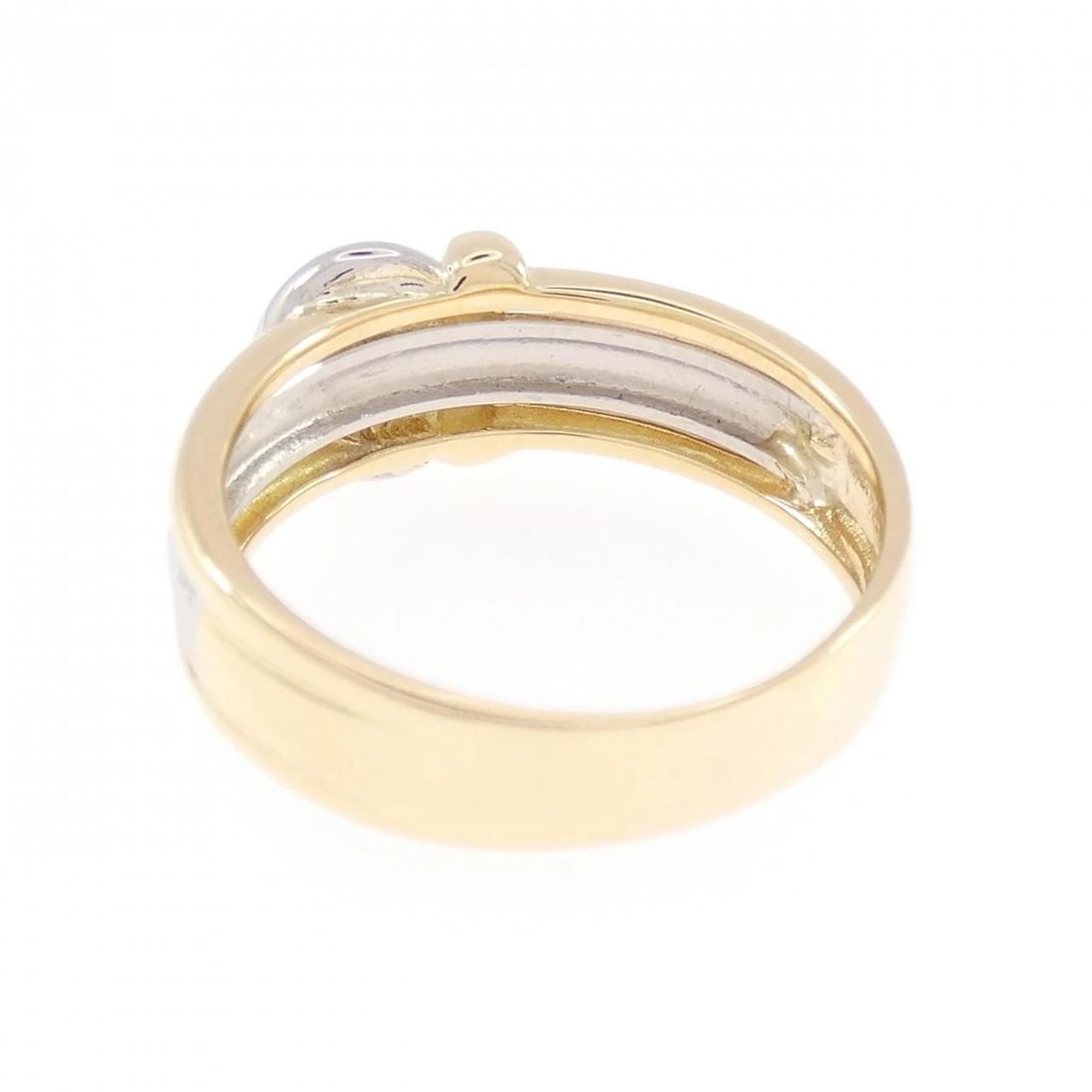 K18YG/PT900 DIAMOND RING - 3