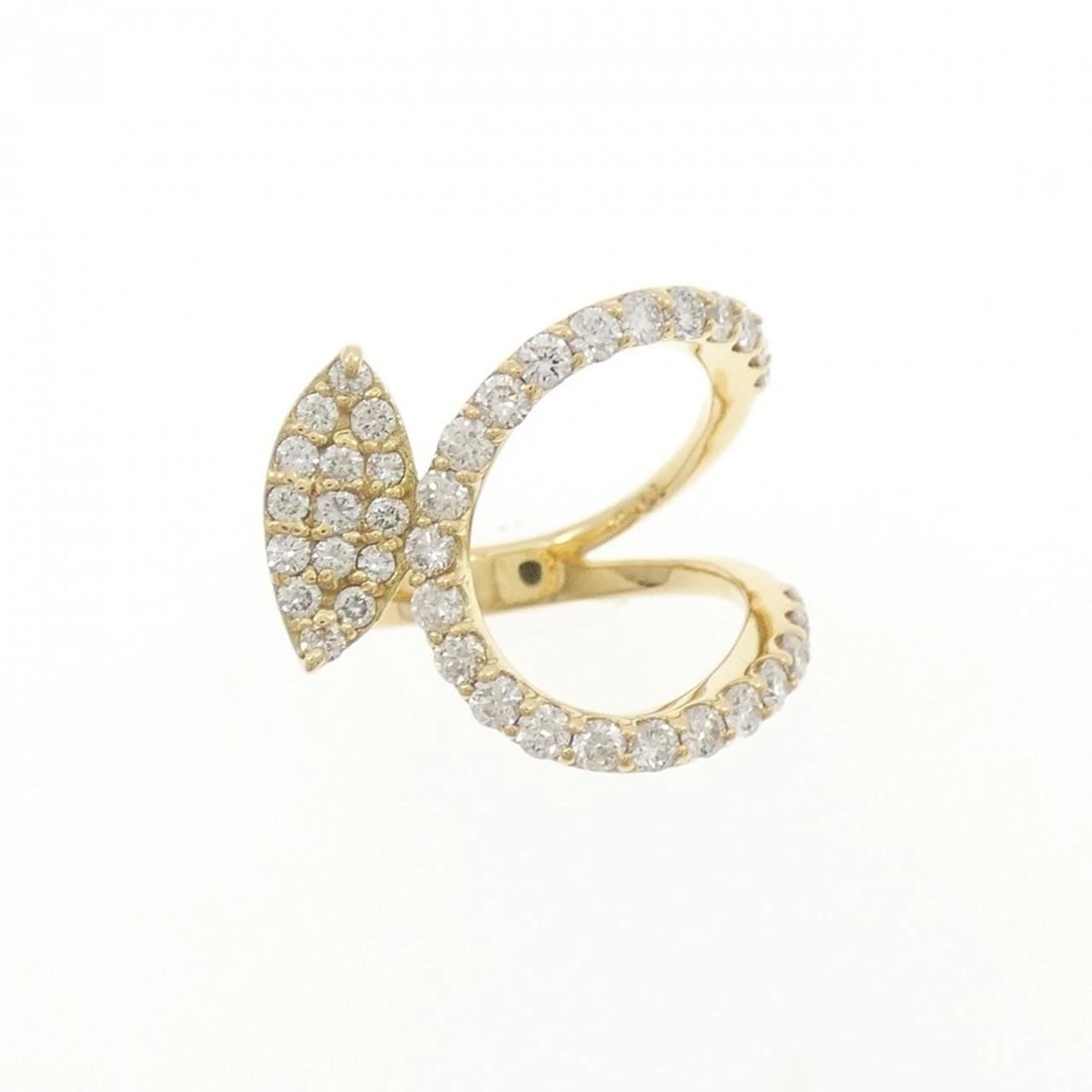 K18YG DIAMOND PINKY RING - 2
