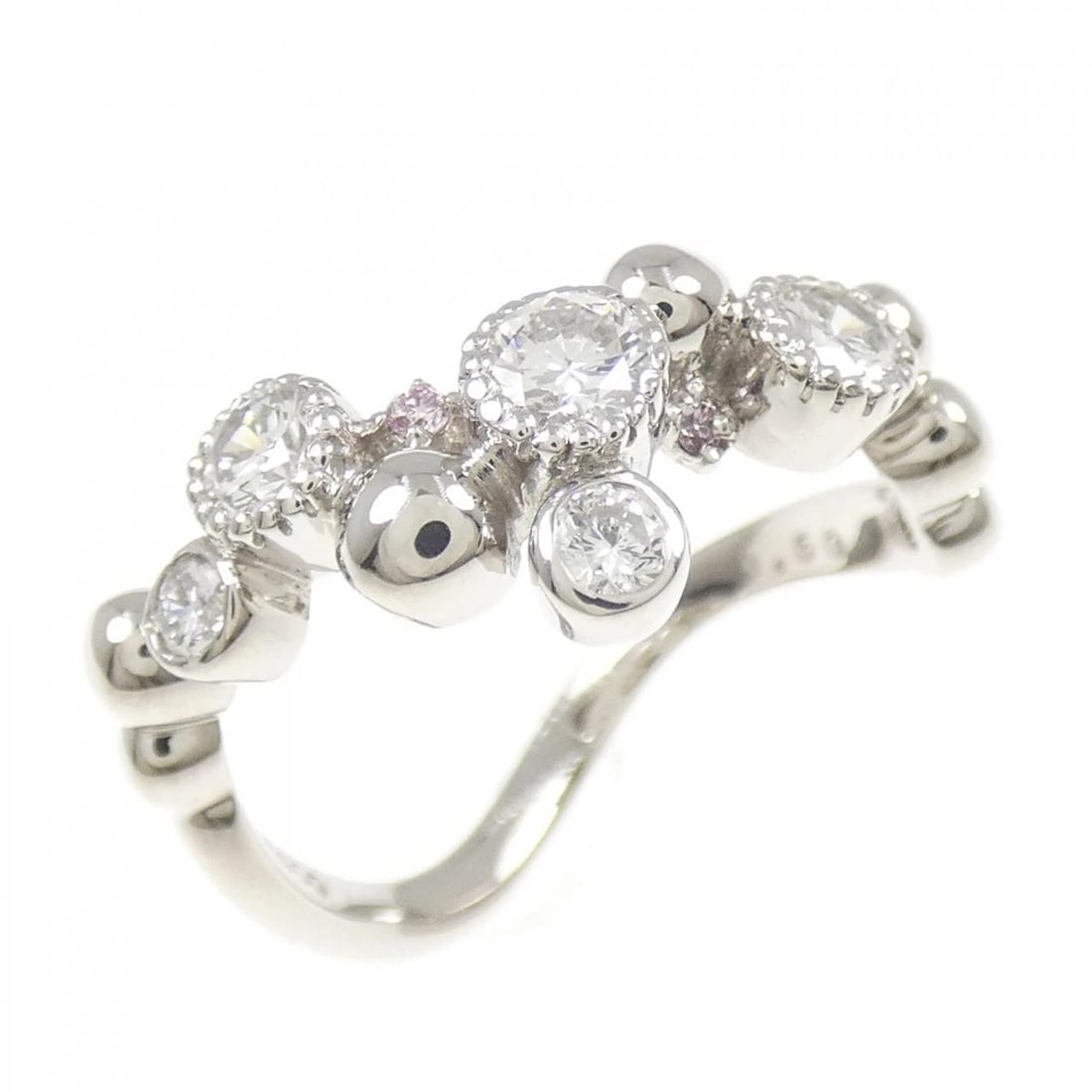 PT900 DIAMOND RING: PT900 Diamond Ring Brand: Unbranded Type/Style: Diamond Ring Material: Platinum900, Main Stone/Creation Natural Color: Platinum Size: US 5 Accessories: None Accessories Notice: When purchasing