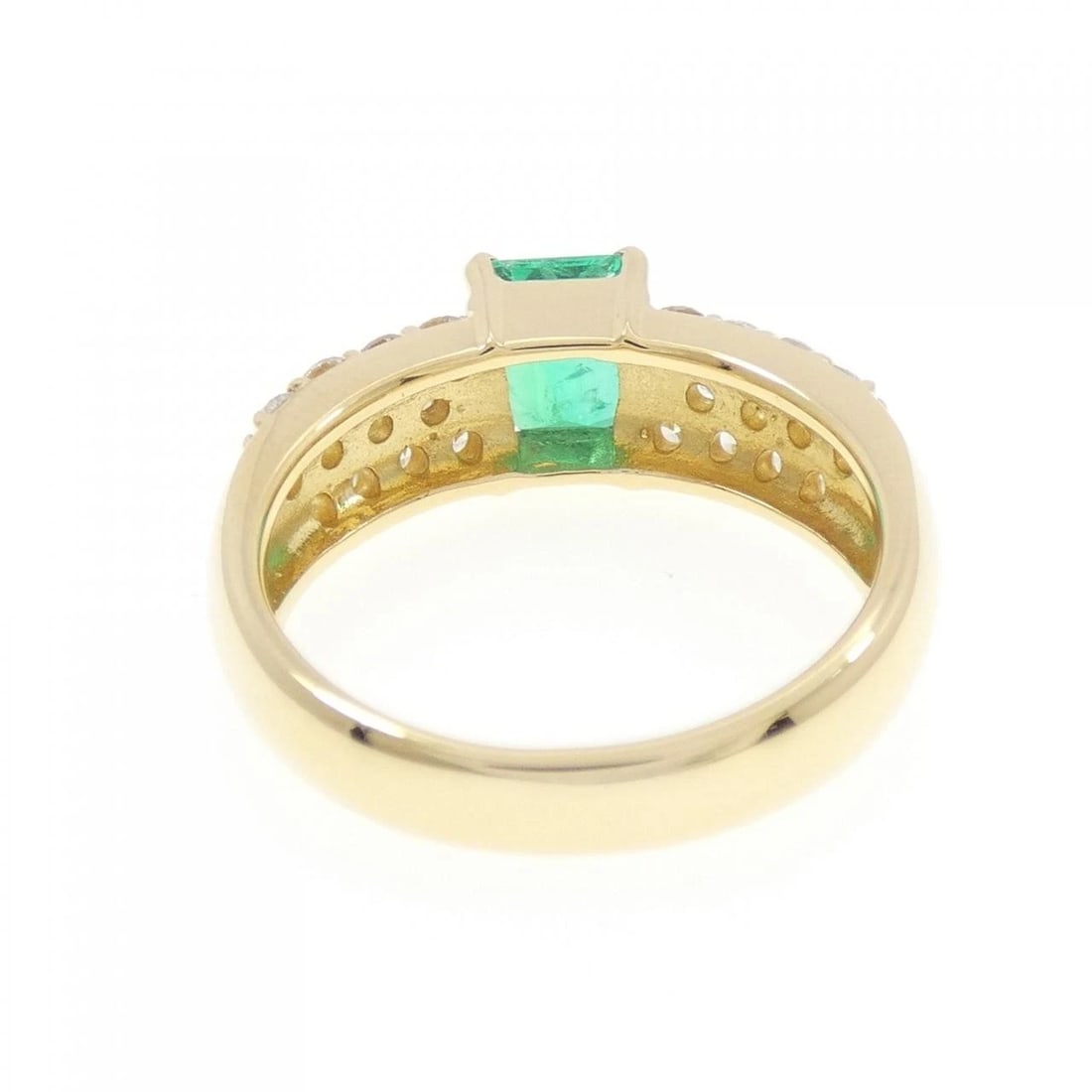 18K YELLOW GOLD EMERALD RING - 3