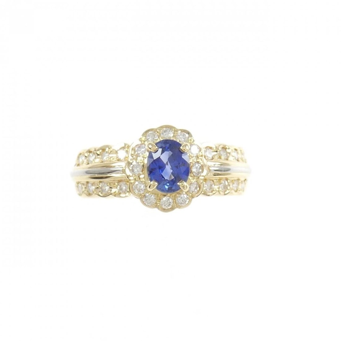 K18YG/PT SAPPHIRE RING - 2