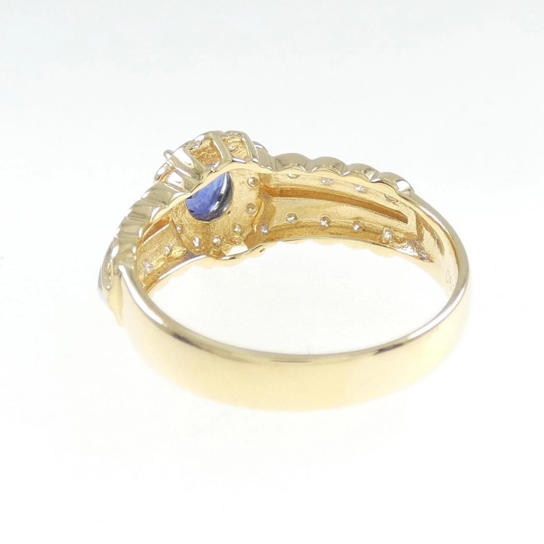 K18YG/PT SAPPHIRE RING - 3