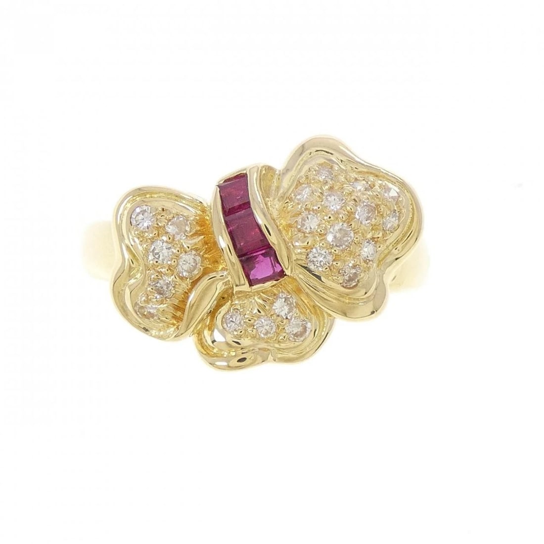 K18YG RUBY RING - 2