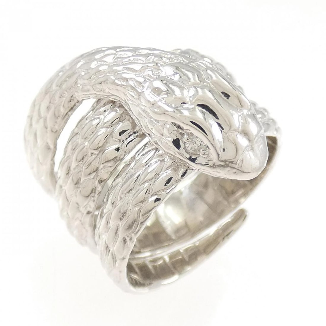 PT900 SNAKE DIAMOND RING: PT900 Snake Diamond Ring Brand: Unbranded Type/Style: Diamond Ring Material: Platinum900, Main Stone/Creation Natural Color: Platinum Size: US 6 Accessories: None Accessories Notice: When purchasing