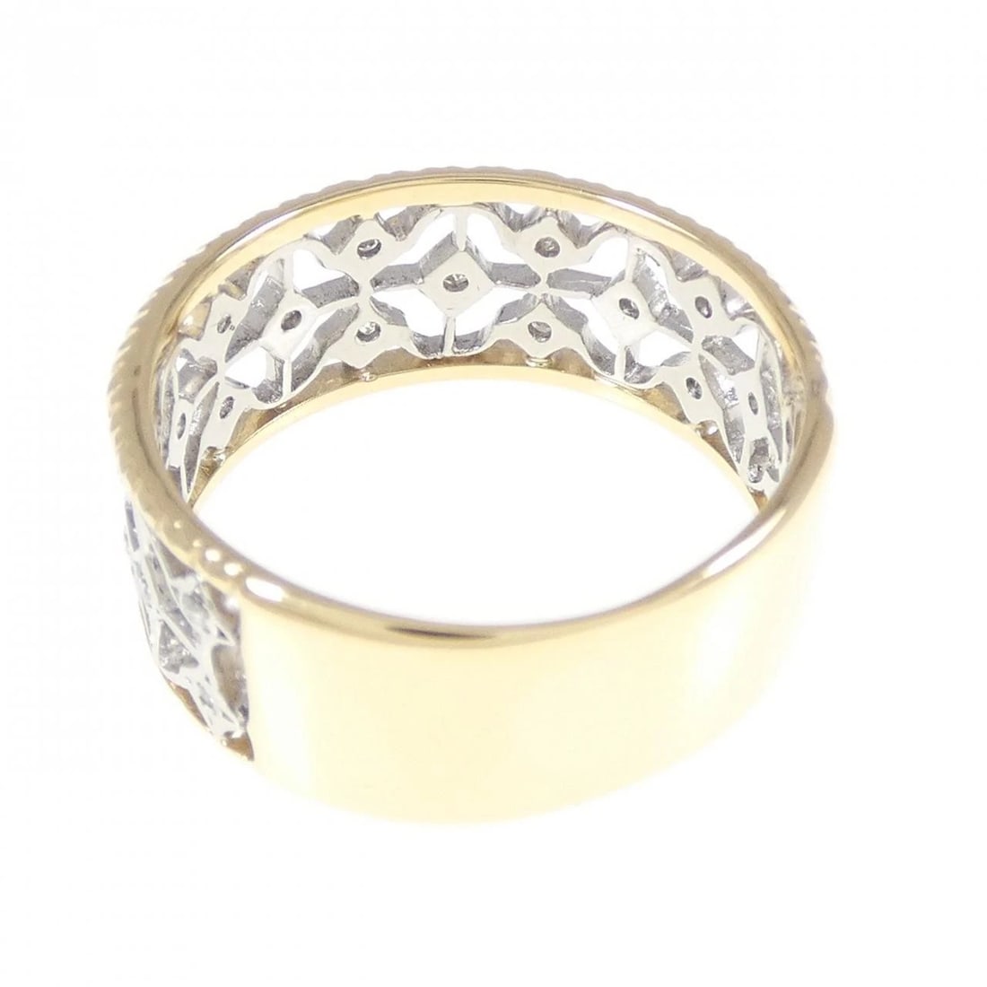 K18YG/PT900 DIAMOND RING - 3