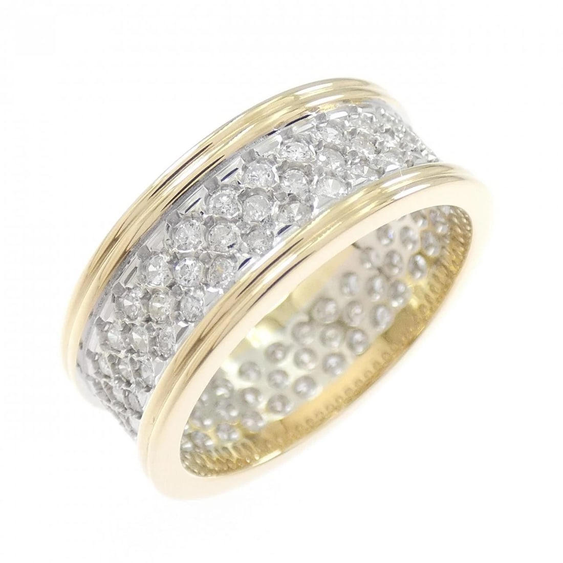 750YG/750WG FULL ETERNITY DIAMOND RING: 750YG/750WG Full Eternity Diamond Ring Brand: Unbranded Type/Style: Diamond Ring Material: 750 Yellow Gold 750 White Gold, Main Stone/Creation Natural Color: Yellow Gold White Gold Size: US 5 1/4