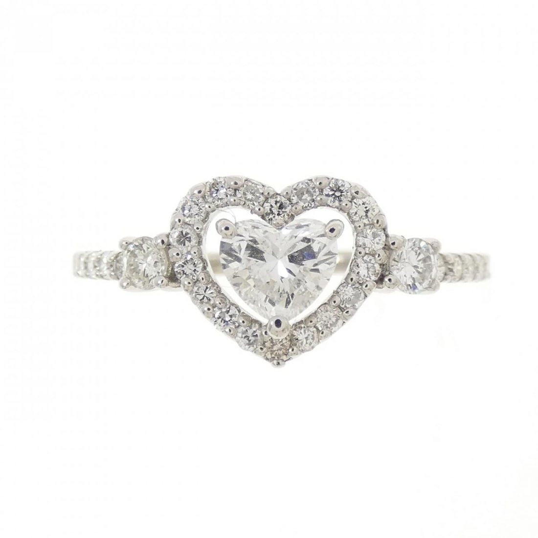 PT900 HEART DIAMOND RING - 2