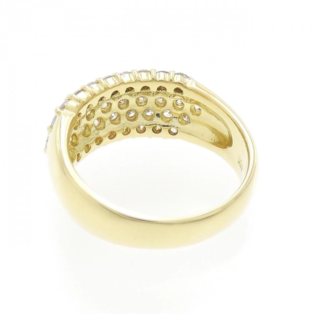 K18YG PAVE DIAMOND RING - 2