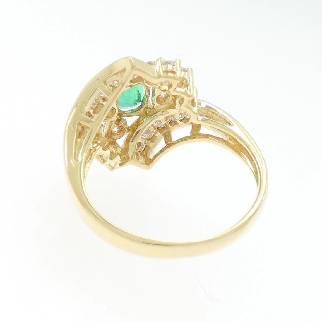 18K YELLOW GOLD EMERALD RING - 3