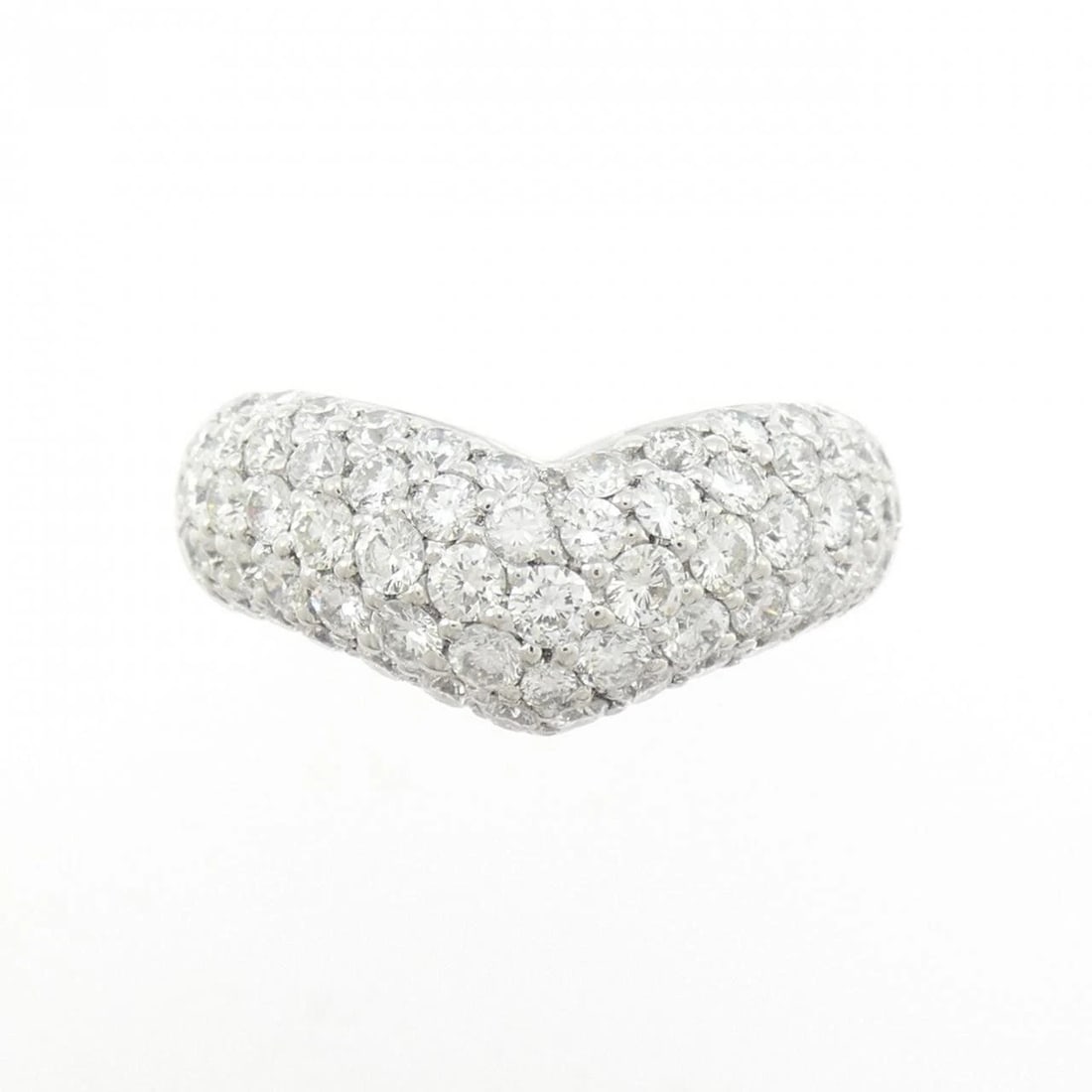K18WG PAVE DIAMOND RING - 2