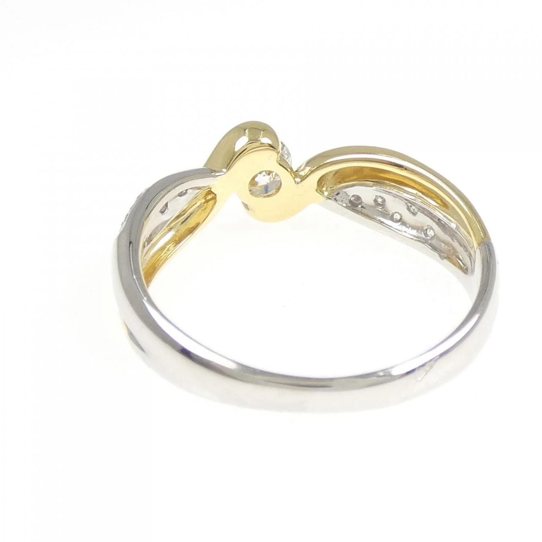 K18YG/PT900 DIAMOND RING - 3