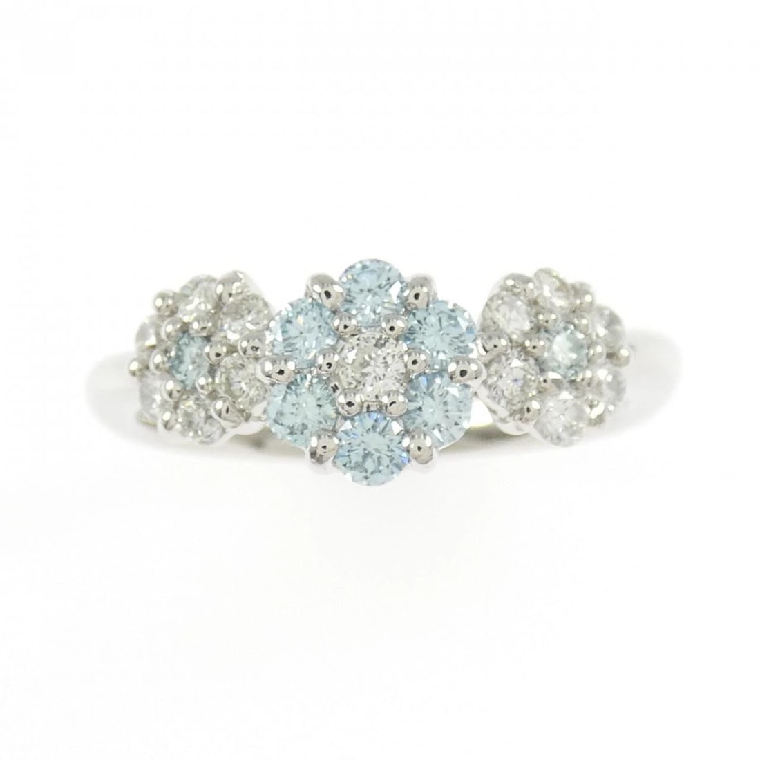 PT900 FLOWER DIAMOND RING - 2