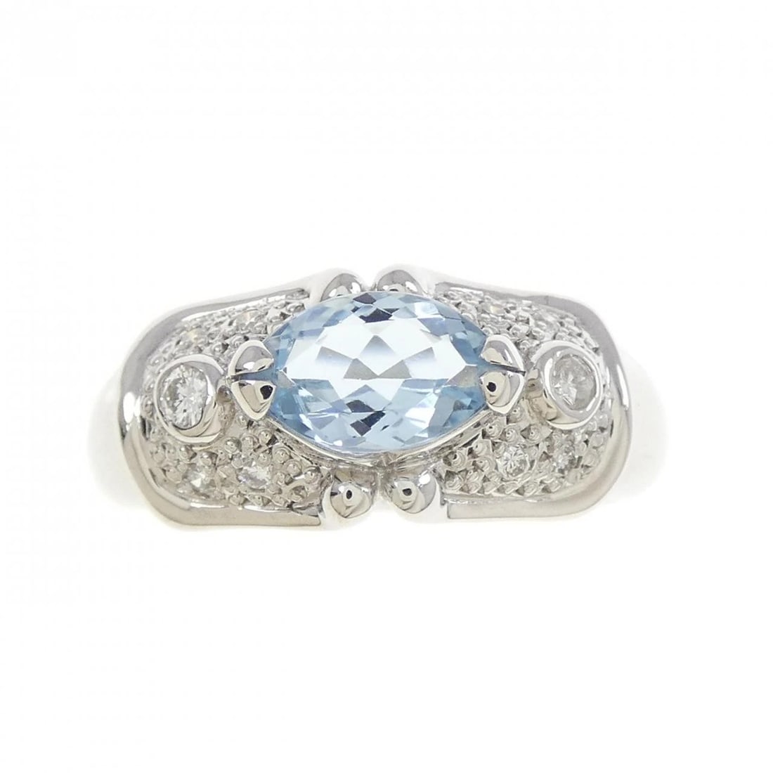 PT900 AQUAMARINE RING - 2