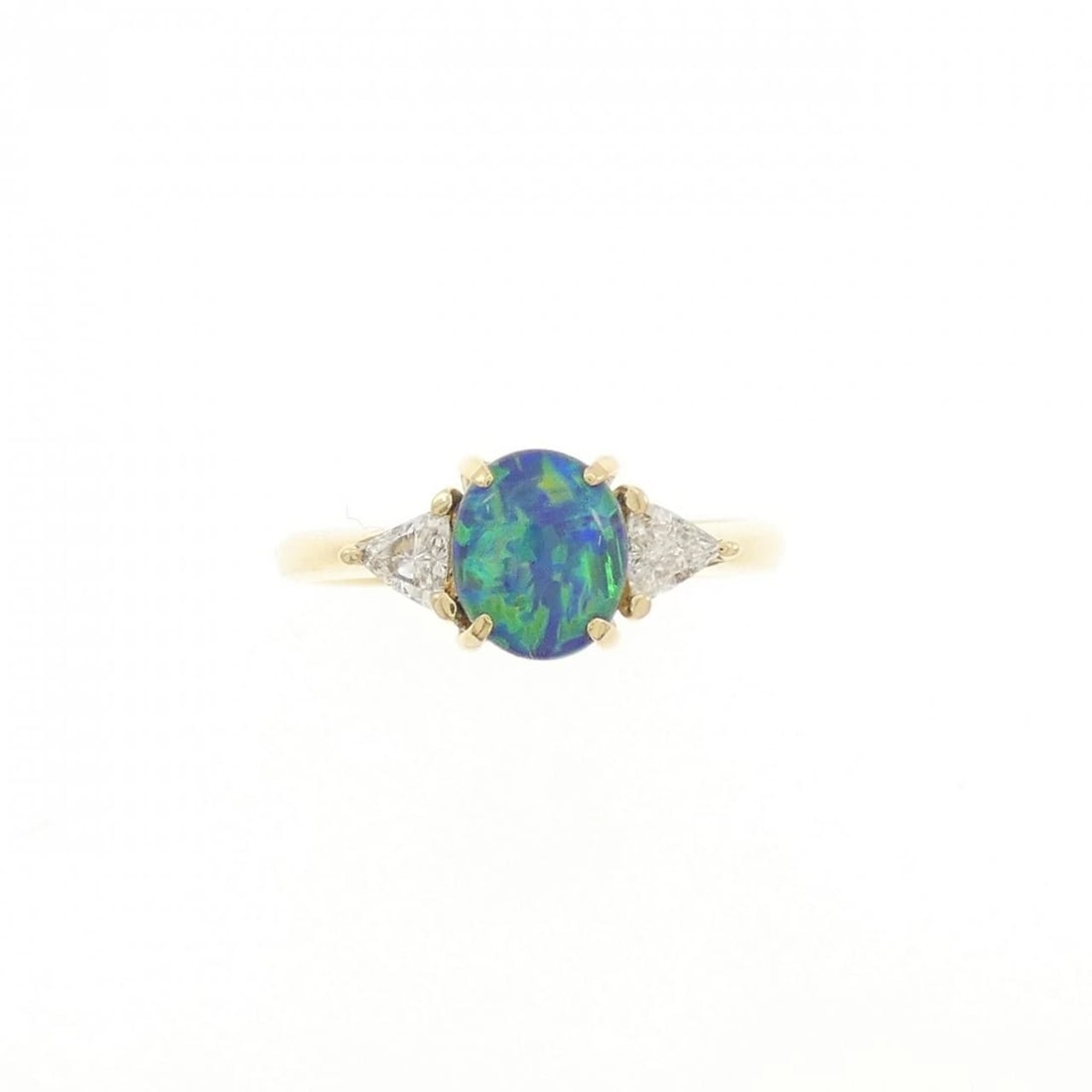 750YG BLACK OPAL RING - 2