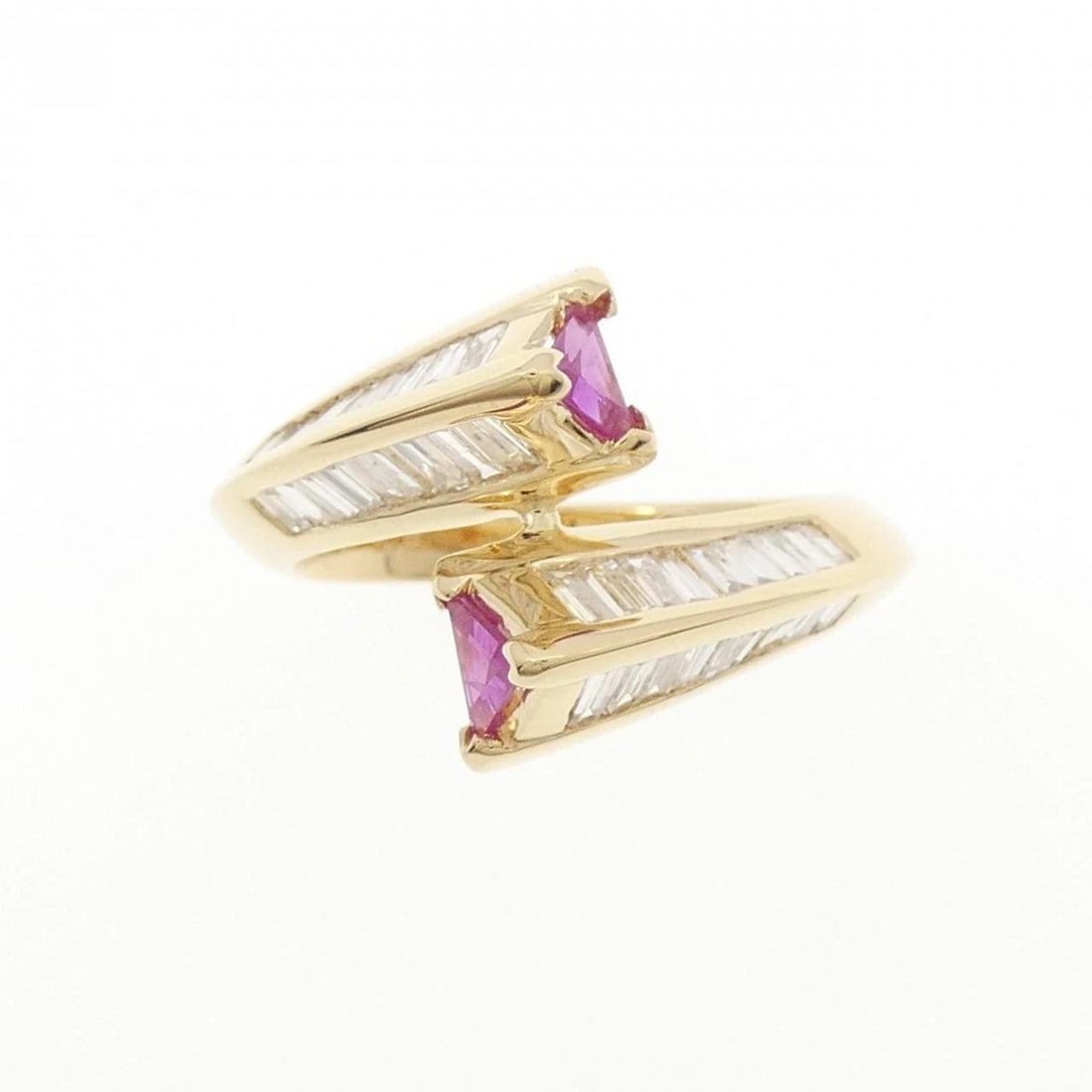 K18YG RUBY RING - 2