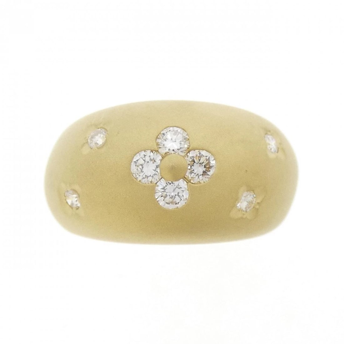 K18YG FLOWER DIAMOND RING - 2