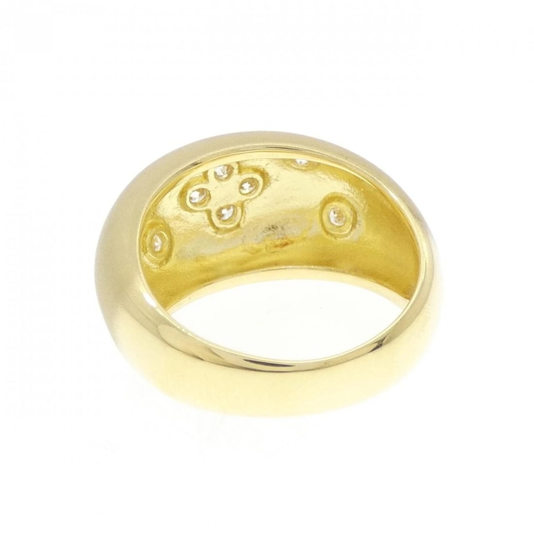 K18YG FLOWER DIAMOND RING - 3