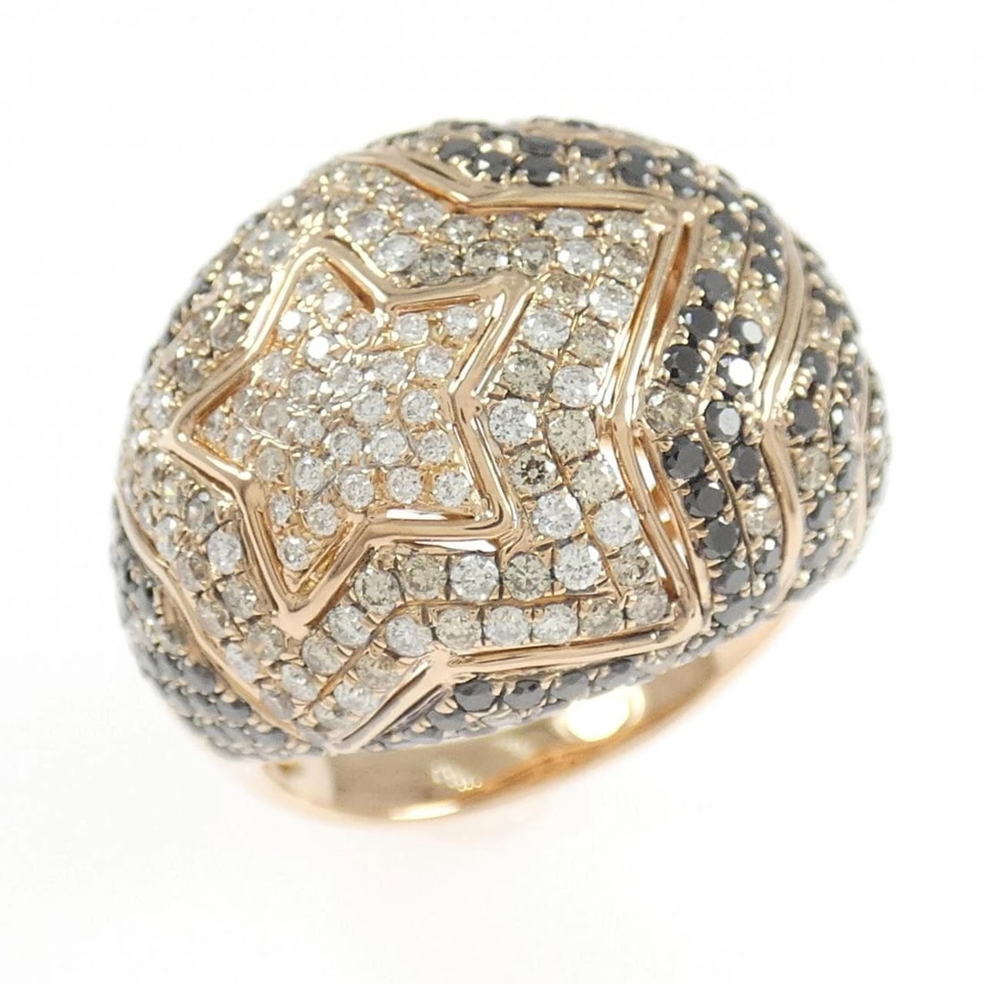 18KPG STAR DIAMOND RING: 18KPG Star Diamond Ring Brand: Unbranded Type/Style: Diamond Ring Material: 18k Pink Gold, Main Stone/Creation Natural Color: Pink Gold Size: US 7 1/4 Accessories: None Accessories Notice: When