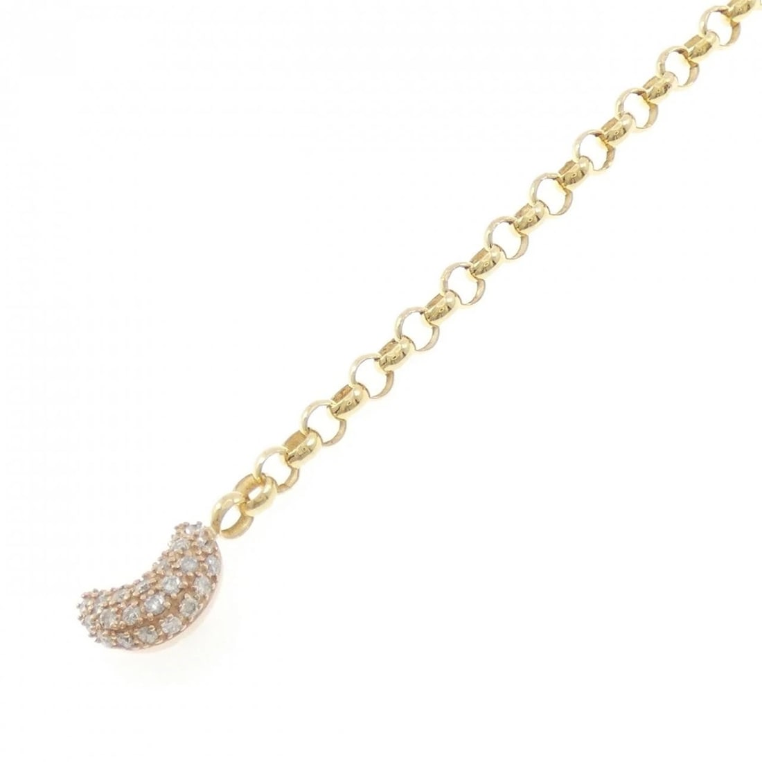 K18YG/K18PG MOON DIAMOND BRACELET: K18YG/K18PG Moon Diamond Bracelet Brand: Unbranded Type/Style: Diamond Braclet Material: 18K Yellow Gold18k Pink Gold, Main Stone/Creation Natural Color: Pink Gold Yellow Gold Size: Actual Size Max