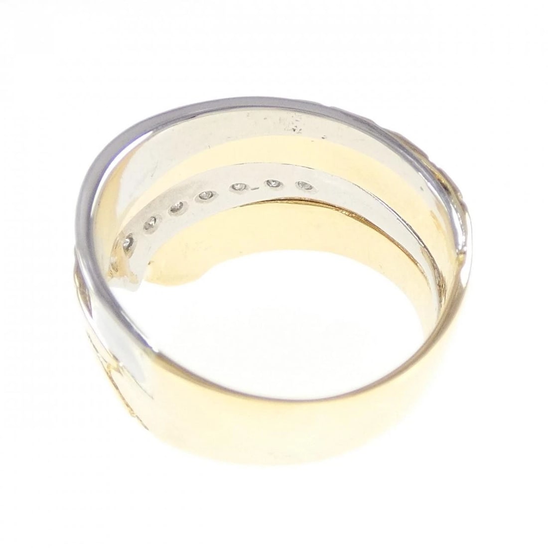 K18YG/PT900 DIAMOND RING - 3