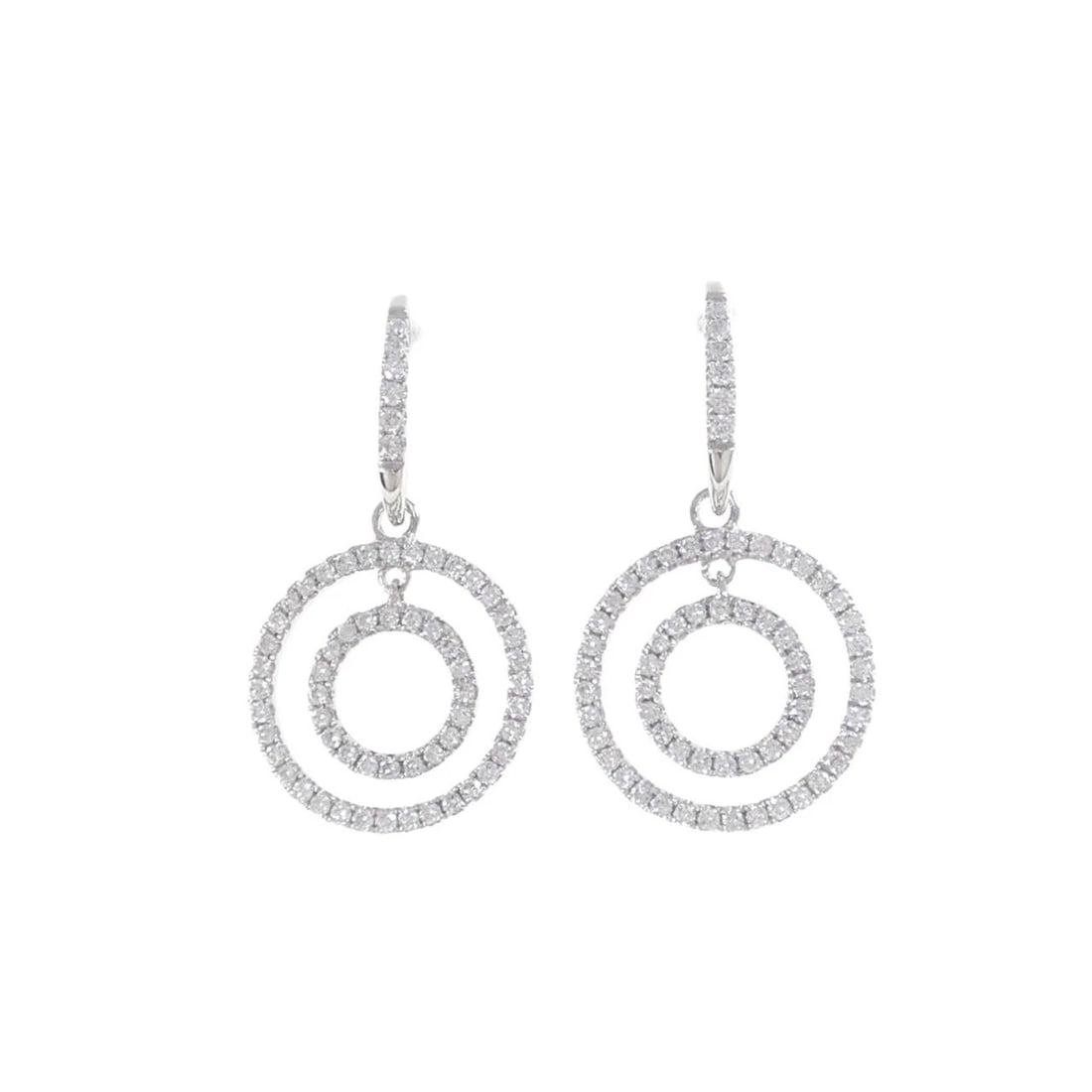 K18WG DIAMOND PIERCE: K18WG Diamond Pierce Brand: Unbranded Type/Style: Diamond Pierce/Earring Material: 18k White Gold, Main Stone/Creation Natural Color: White Gold Size: Actual Size Approx. length x width: 27.7mm x