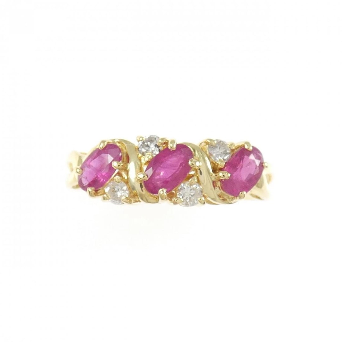 K18YG RUBY RING - 2