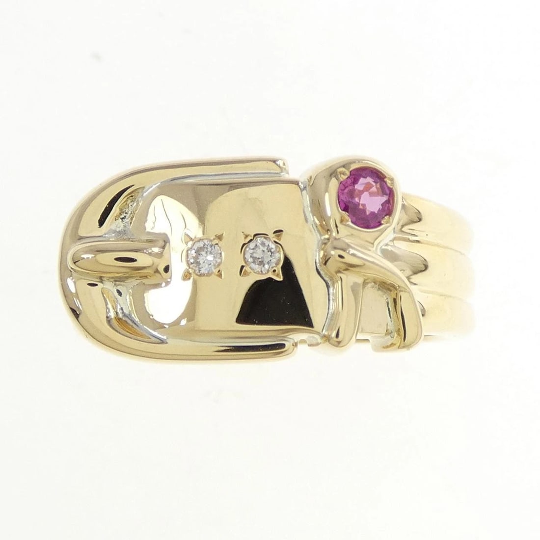 K18YG RUBY RING 0.04CT - 2