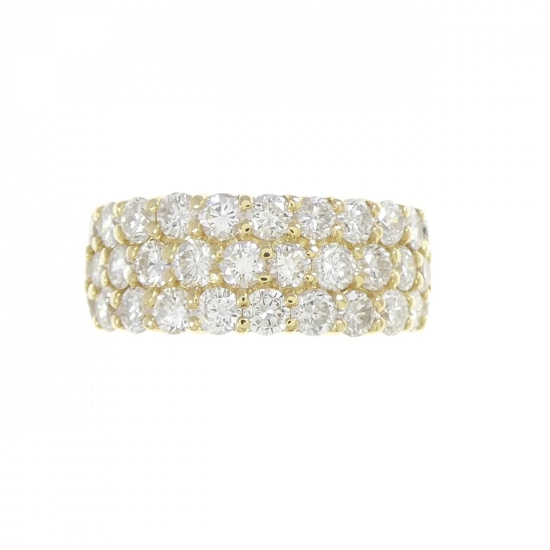 K18YG PAVE DIAMOND RING - 2