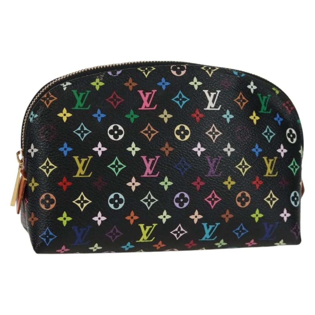 LOUIS VUITTON MULTICOLOR POCHETTE COSMETIC POUCH: LOUIS VUITTON Multicolor Pochette Cosmetic Pouch Brand: LOUIS VUITTON Type/Style: Pouch Material: Monogram Multicolor Canvas Color: Black Size: Size(Inch) W6.7 x H4.7 x D2.4inch(Approx) Accessorie