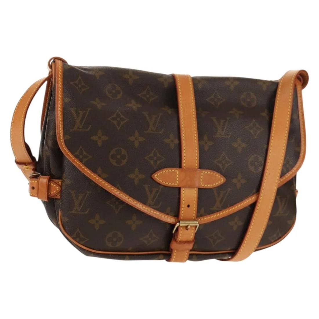 LOUIS VUITTON MONOGRAM SAUMUR 30 SHOULDER BAG: LOUIS VUITTON Monogram Saumur 30 Shoulder Bag Brand: LOUIS VUITTON Type/Style: Shoulder Bag Material: Monogram Canvas Color: Monogram Size: Size(Inch) W11.0 x H9.4 x D3.9inch(Approx) Accessories:
