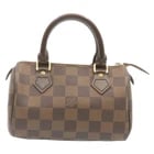LOUIS VUITTON DAMIER EBENE MINI SPEEDY HAND BAG: LOUIS VUITTON Damier Ebene Mini Speedy Hand Bag Brand: LOUIS VUITTON Type/Style: Hand Bag Material: Damier Ebene Canvas Color: Damie Ebene Size: W6.7 x H3.9 x D3.1inch(Approx) Accessories: None