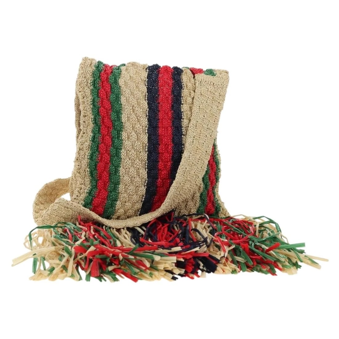GUCCI SHOULDER BAG RAFFIA MULTICOLOR: GUCCI Shoulder Bag Raffia Multicolor Brand: GUCCI Type/Style: Shoulder Bag Material: Wood Color: Multicolor Size: W14.6 x H14.6inch(Approx) Accessories: None Accessories Notice: When purchasing