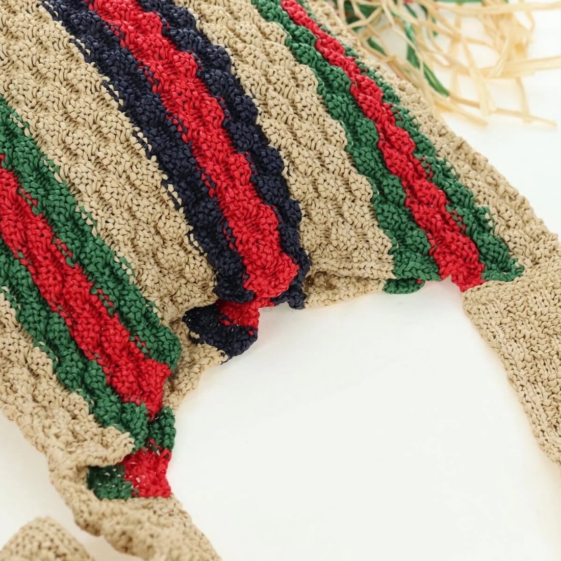 GUCCI SHOULDER BAG RAFFIA MULTICOLOR - 5