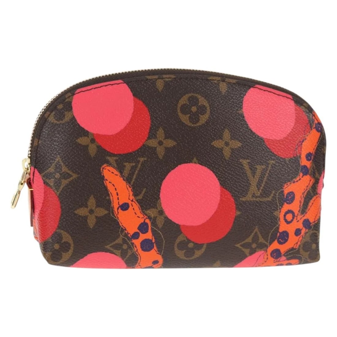 LOUIS VUITTON LA MAGE POCHETTE COSMETIC PM: LOUIS VUITTON La Mage Pochette Cosmetic PM Brand: LOUIS VUITTON Type/Style: Pouch Material: Monogram Empreinte Leather Color: Red Size: W6.7 x H4.7 x D2.4inch(Approx) Accessories: None Acc