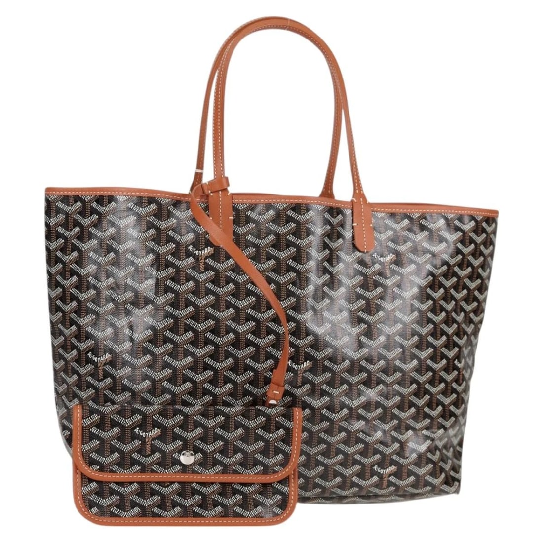 GOYARD HERRINGBONE SAINT LOUIS PM TOTE BAG PVC LEATHER (1 of 6)