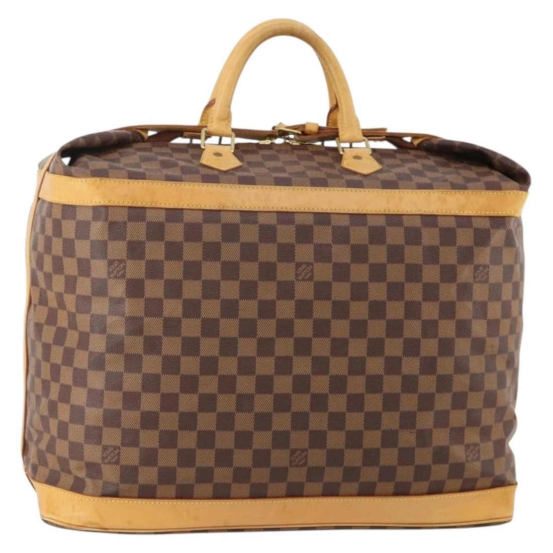 LOUIS VUITTON DAMIER EBENE CRUISER BAG 45: LOUIS VUITTON Damier Ebene Cruiser Bag 45 Brand: LOUIS VUITTON Type/Style: Boston Bag Material: Damier Ebene Canvas Color: Damie Ebene Size: W17.7 x H12.6 x D10.2inch(Approx) Accessories: None