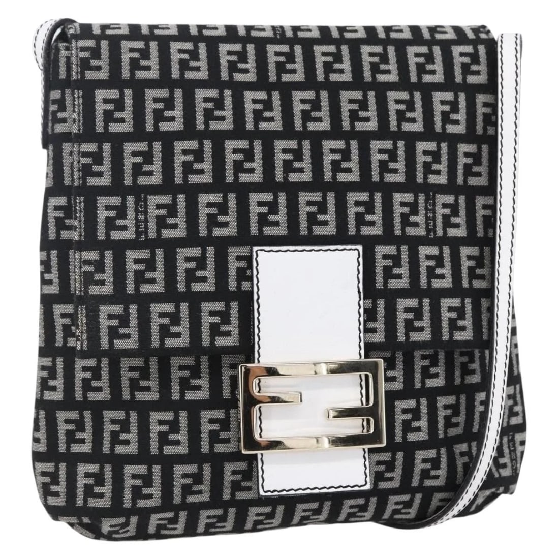 FENDI ZUCCHINO CANVAS MAMMA BUCKET SHOULDER BAG: FENDI Zucchino Canvas Mamma bucket Shoulder Bag Brand: FENDI Type/Style: Shoulder Bag Material: Zucchino Canvas Color: Brown/Gold Size: W9.1 x H8.3inch(Approx) Accessories: None Accessorie