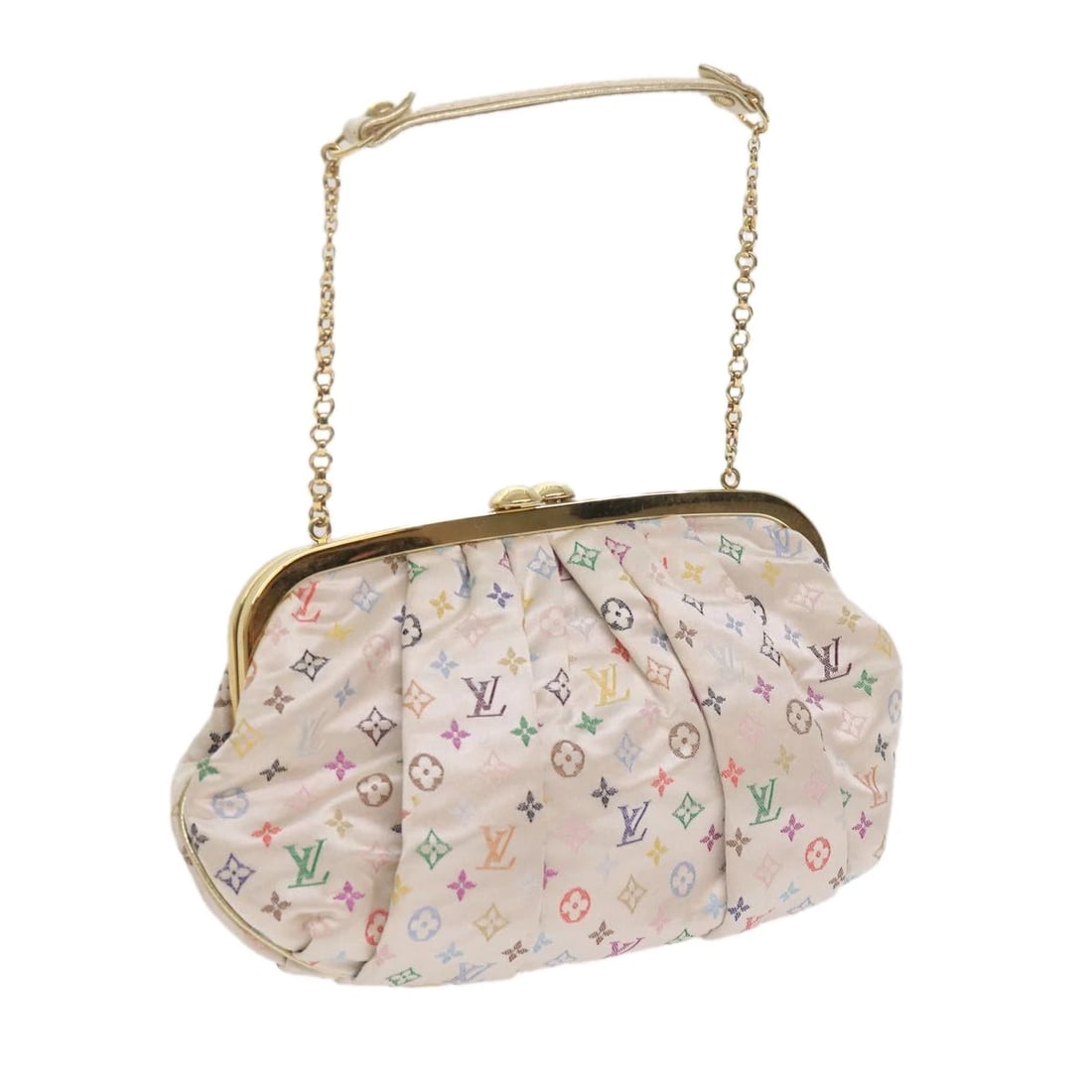 LOUIS VUITTON MULTICOLOR OMONIERE HAND BAG: LOUIS VUITTON Multicolor Omoniere Hand Bag Brand: LOUIS VUITTON Type/Style: Hand Bag Material: Monogram Multicolor Canvas Color: White Size: W9.1 x H5.1 x D0.4inch(Approx) Accessories: None