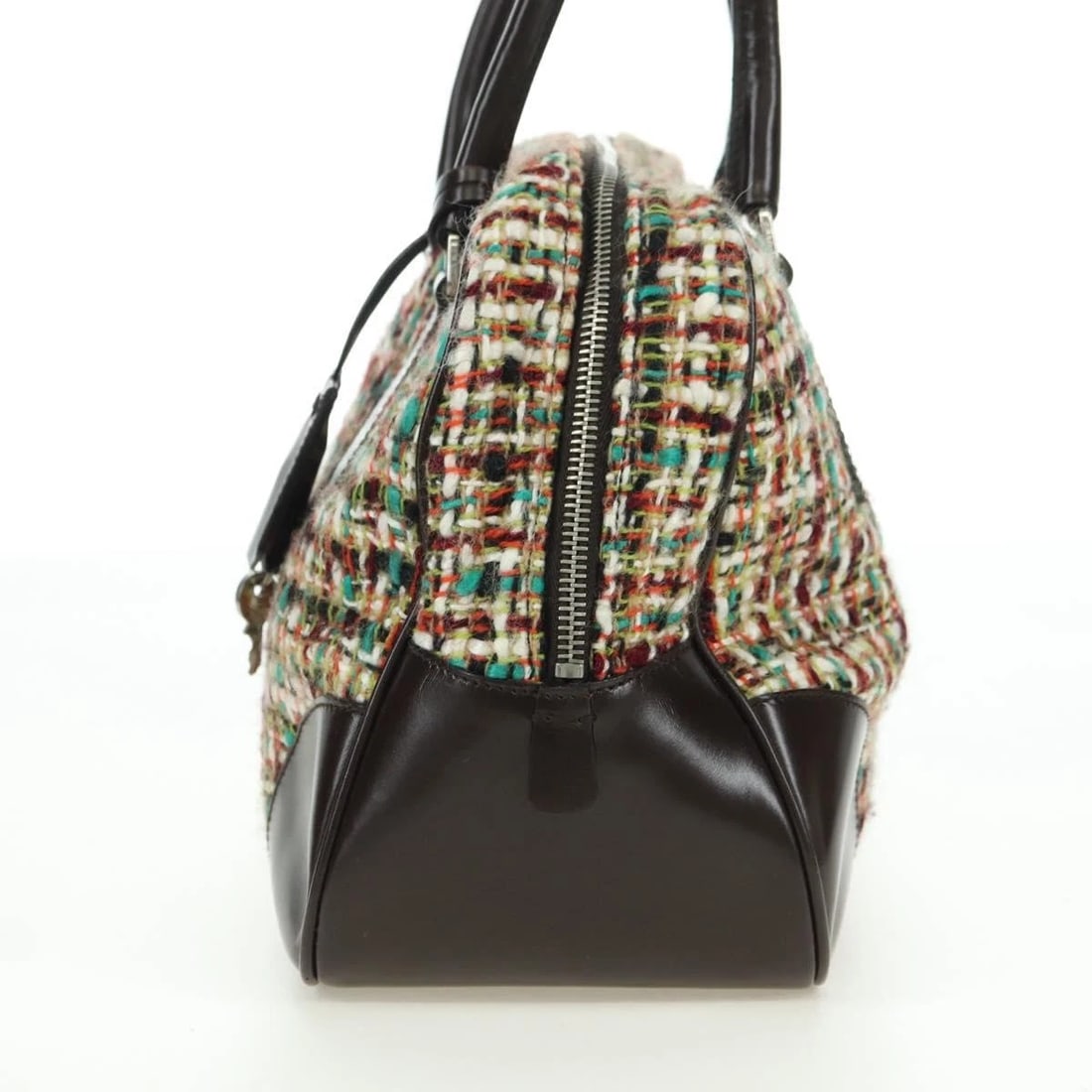 PRADA SHOULDER BAG TWEED MULTICOLOR SILVER - 3