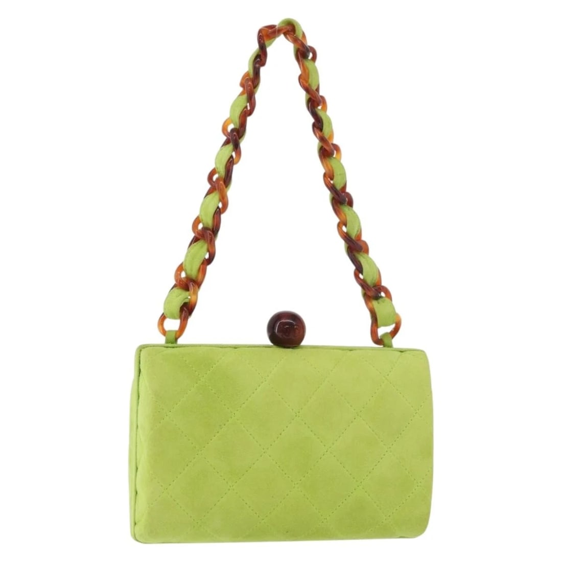 CHANEL MATELASSE CHAIN HAND BAG SUEDE: CHANEL Matelasse Chain Hand Bag Suede Brand: CHANEL Type/Style: Hand Bag Material: Suede Color: Light green Size: W6.7 x H4.3 x D2.4inch(Approx) Accessories: None Accessories Notice: When