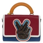 LOUIS VUITTON EPI PEACE LOVE TWIST MM HAND BAG: LOUIS VUITTON Epi Peace Love Twist MM Hand Bag Brand: LOUIS VUITTON Type/Style: Hand Bag Material: Epi Leather Color: Red/Blue Size: W9.1 x H6.7 x D3.5inch(Approx) Accessories: None Access