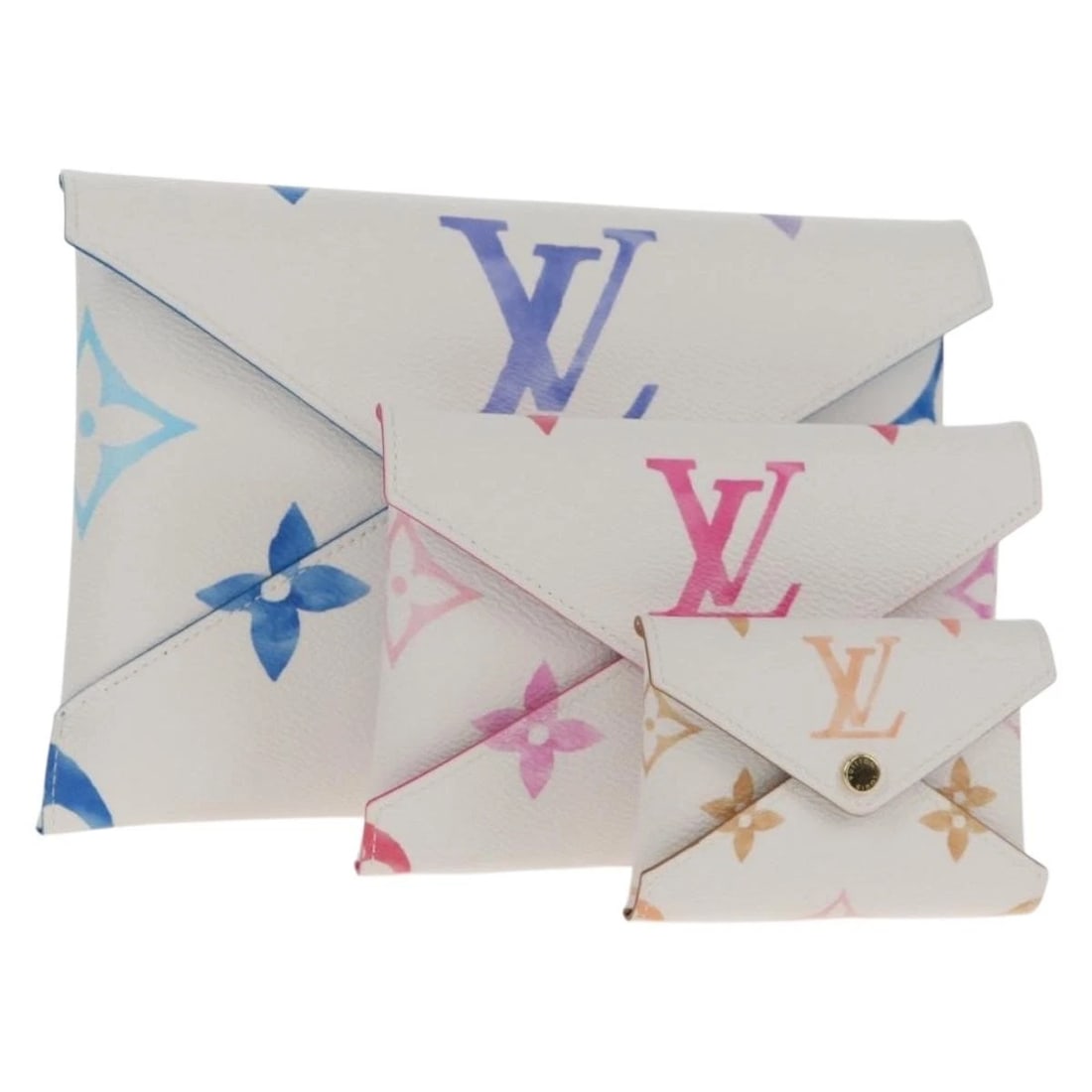 LOUIS VUITTON LV POUCH POCHETTE KIRIGAMI BAG: LOUIS VUITTON LV Pouch Pochette Kirigami Bag Brand: LOUIS VUITTON Type/Style: Clutch Bag Material: Monogram Canvas Color: White Size: W9.1 x H6.3 x D0.4inch(Approx) Accessories: None Acces