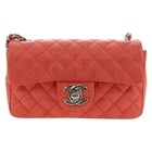 CHANEL MINI MATELASSE 14 CHAIN BAG LAMB SKIN: CHANEL Mini Matelasse 14 Chain Bag Lamb Skin Brand: CHANEL Type/Style: Shoulder Bag Material: Lamb Skin Color: Red/Silver Size: W5.5 x H3.1 x D1.6inch(Approx) Accessories: None Accessories