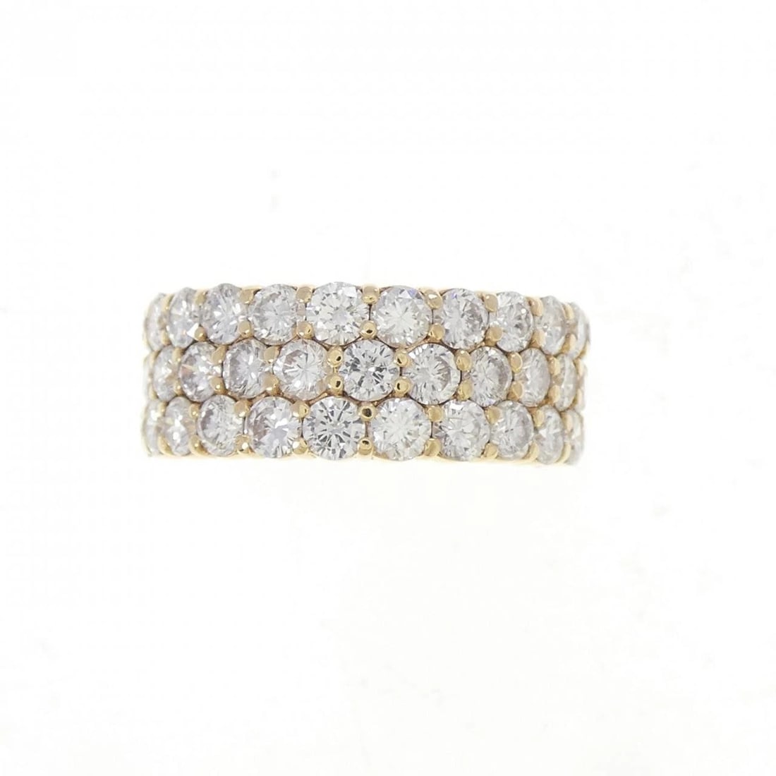 K18YG PAVE DIAMOND RING - 2