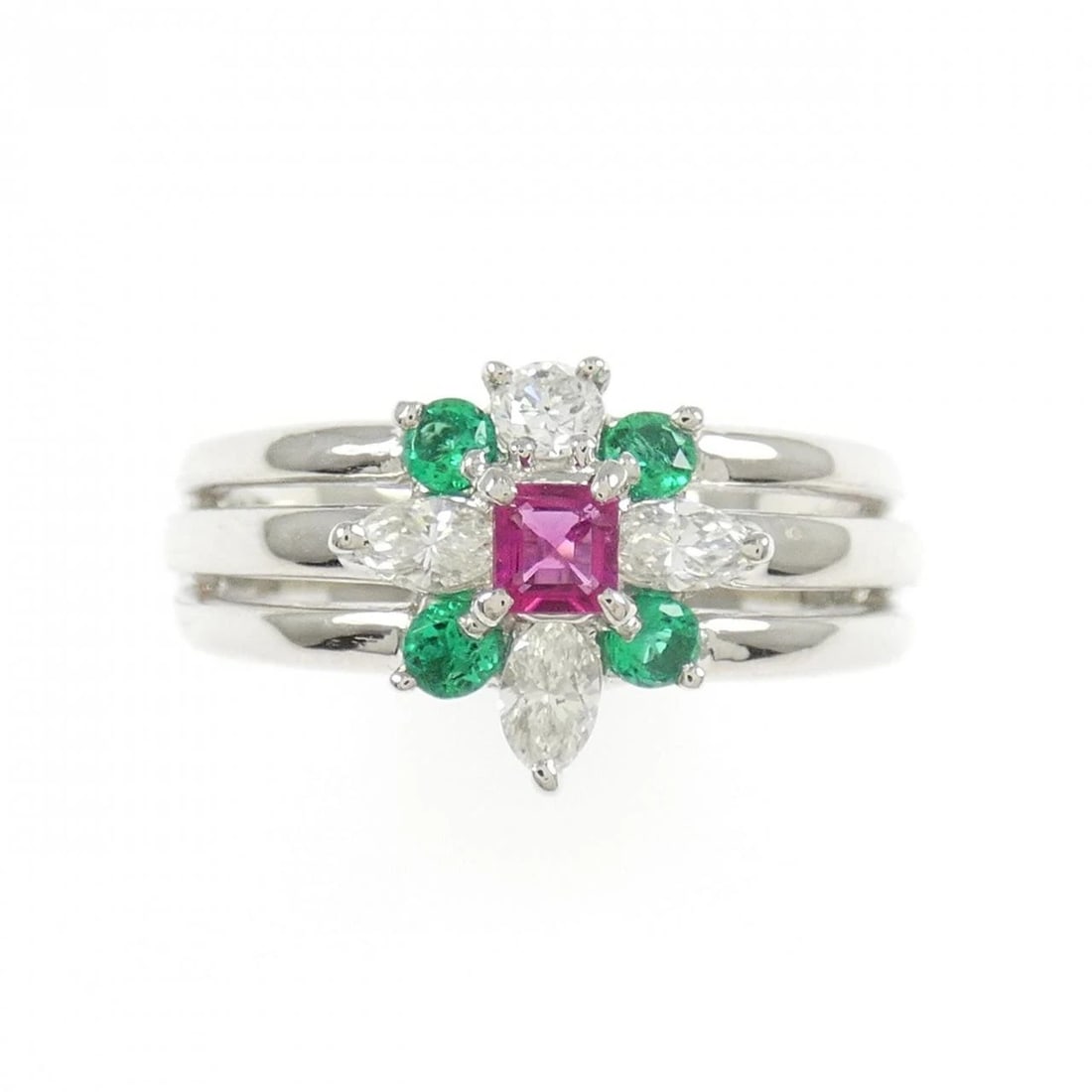 PT900 RED BERYL RING - 2